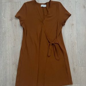 Burnt Orange Tie Dress